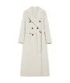Max Mara Double-breasted Wool Coat In White