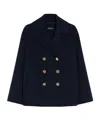 Max Mara Double-breasted Wool Jacket In Black
