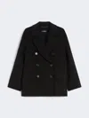 Max Mara Wool Double Breasted Peacoat In Multi