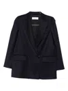 Max Mara Double-breasted Wool Jacket In Blue