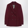Max Mara Bordeaux Double-breasted Jacket In Wool In White