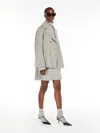 Shop Max Mara Double-breasted Wool Jacket In Medium Grey