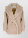 Max Mara Double-breasted Wool Jacket Notched Lapels In Gold
