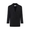 Max Mara Double-breasted Wool Jacket With Pinstripe Design