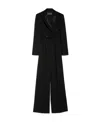Max Mara Double-breasted Wool Jumpsuit In Black