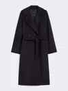 Max Mara Double-breasted Wool Midi Coat In Blue