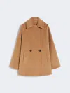 Max Mara Double-breasted Wool Peacoat In Brown