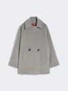 Max Mara Double-breasted Wool Peacoat In Gray