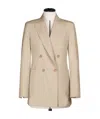 Max Mara Double-breasted Wool Suit Coat In Nude
