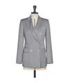 Max Mara Double-breasted Wool Twill Blazer In Black