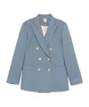 Max Mara Double Cashmere And Pea Coat In Blue