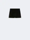 Max Mara Double Cloth Shorts In Black