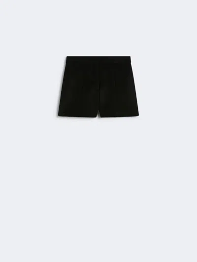 Max Mara Double Cloth Shorts In Black