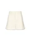 Max Mara Double Cotton Canvas Shorts In Neutral