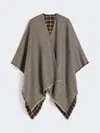 Max Mara Double-face Wool Cape In Gray