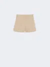 Max Mara Double-faced Cotton Canvas Shorts In Pink
