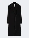 Max Mara Double-faced Robe Coat In Black