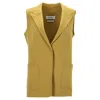 Max Mara Double Faced Vest In Yellow Wool In Yellow