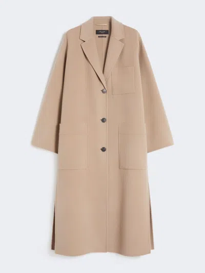 Max Mara Double-faced Wool-blend Coat In Brown