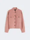 Max Mara Double-faced Wool-blend Jacket In Pink
