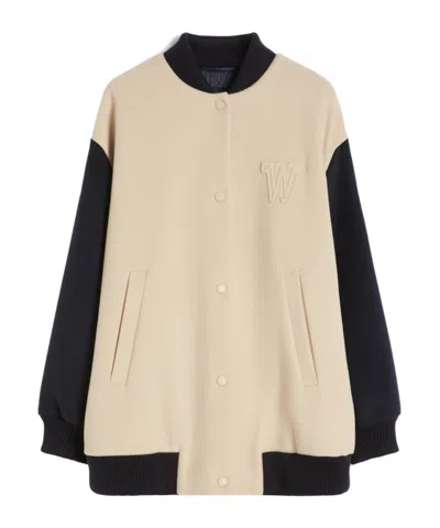 MAX MARA DOUBLE-FACED WOOL BOMBER JACKET