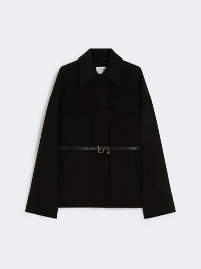 Max Mara Double-faced Wool Pea Coat In Black