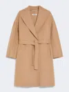 Max Mara Double-faced Wool Robe Coat In Brown