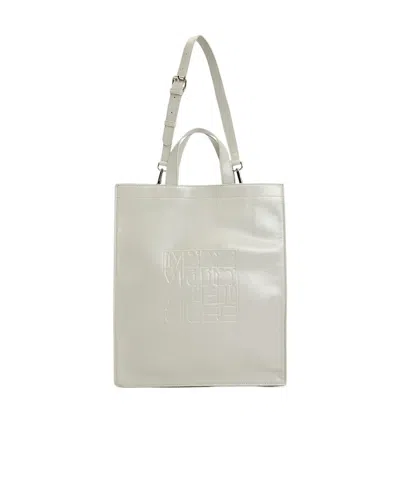 Max Mara Double Handle Shoulder Bag In White