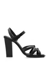 Max Mara Double High Heeled Sandals In Multi