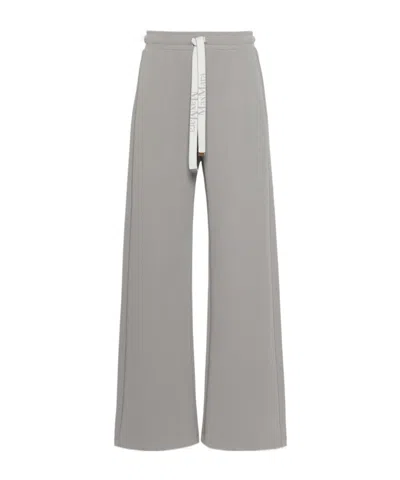 Max Mara Double Jersey Wide-leg Trousers In Gray