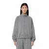 Max Mara Double Jersey Wool And Cotton Sweatshirt In Gray