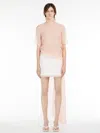 Max Mara Double-layer Mini Skirt In Powder