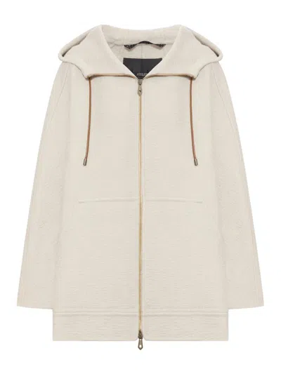 MAX MARA MAX MARA DOUBLE-LAYER PURE CASHMERE SWEATSHIRT COAT