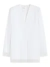 Max Mara Double-layered Organza Jacket In White