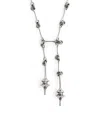 Max Mara Double Pendant Necklace In Grey