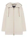 Max Mara Double Pure Cashmere Sweatshirt Coat In Neutral