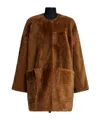 Max Mara Double-sided Lacon Wool Cardigan Coat In Brown