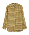 Max Mara Double-sided Printed Silk Shirt In Blue