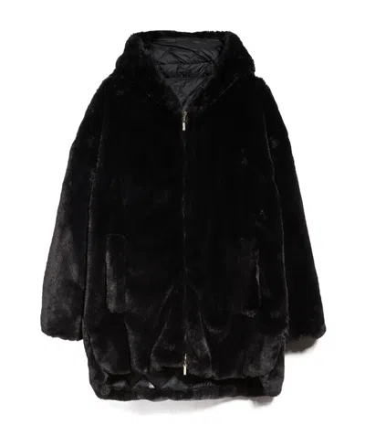 Max Mara Double-sided Short Cotton Suit In Black