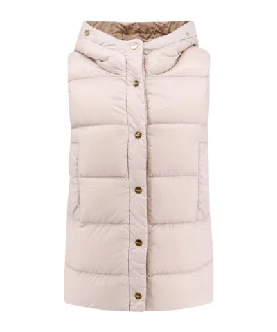 Max Mara Double-sided Sleeveless Down Vest In Pink