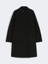 Max Mara Double-faced Wool Coat In Black