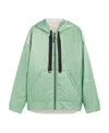Max Mara Double-sided Zipper Cotton Suit In Green