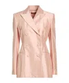 Max Mara Studio Woman Blazer Blush Size 8 Silk In Pink