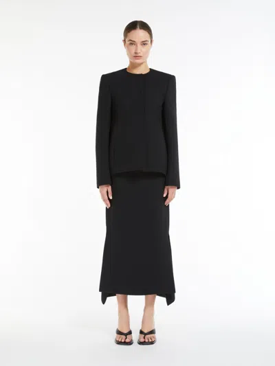 Max Mara Double-volume Jacket In Black