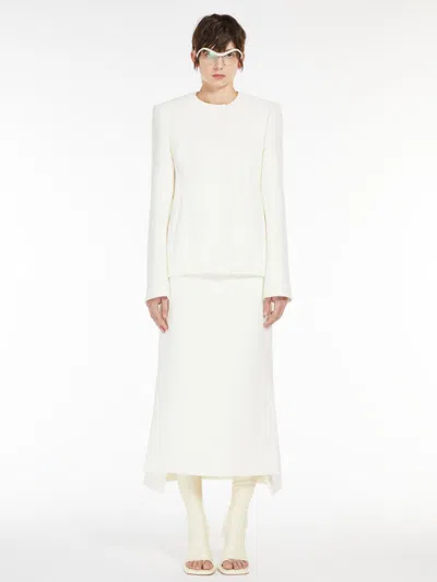 Max Mara Double-volume Jacket In White