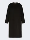 Max Mara Double Wool Broadcloth Coat In Black