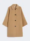 Max Mara Double Wool Drap Coat In Brown