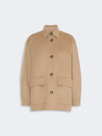Max Mara Double Wool Jacket In Brown