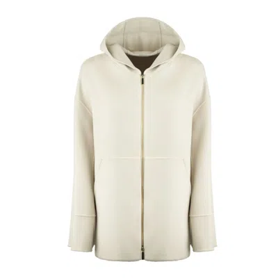 Max Mara Double Wool Sweatshirt In Neutral
