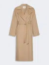 Max Mara Double Wool-blend Coat In Brown